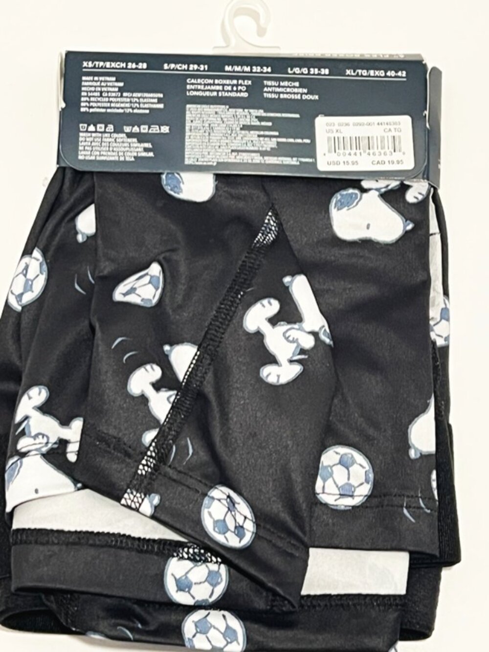 American Eagle Men XL 6" Flex Boxer Briefs Snoopy Peanuts Navy NWT Lot of 3 - Picture 2 of 6